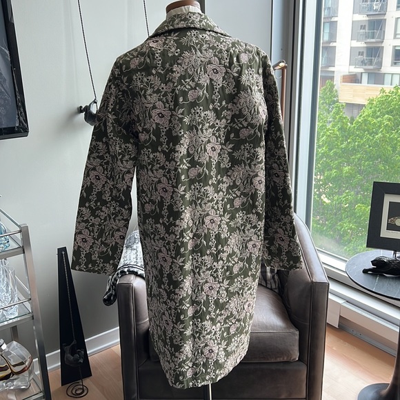 New Robert Rodriguez Floral Embroidered Car Coat Size 0 - Picture 9 of 13